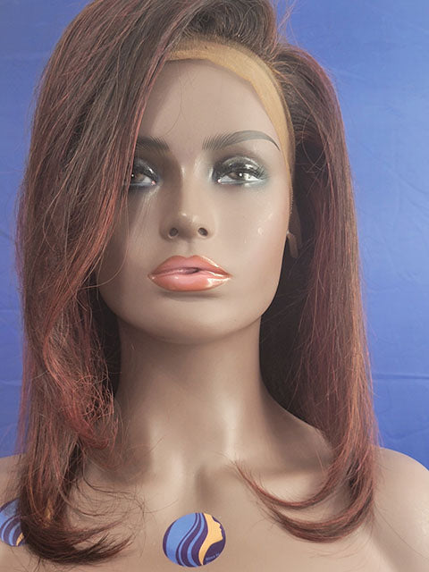 Magenta, 16", Virgin Hair with a full frontal 13x4